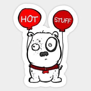 Hot Stuff Pooch Sticker